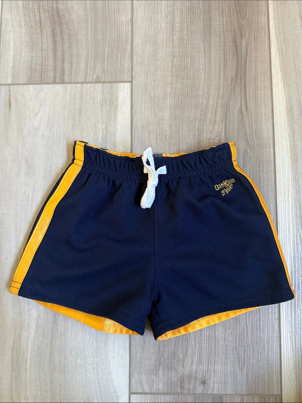 OshKosh Infant Navy & Yellow Football Graphic Tee and Shorts Set